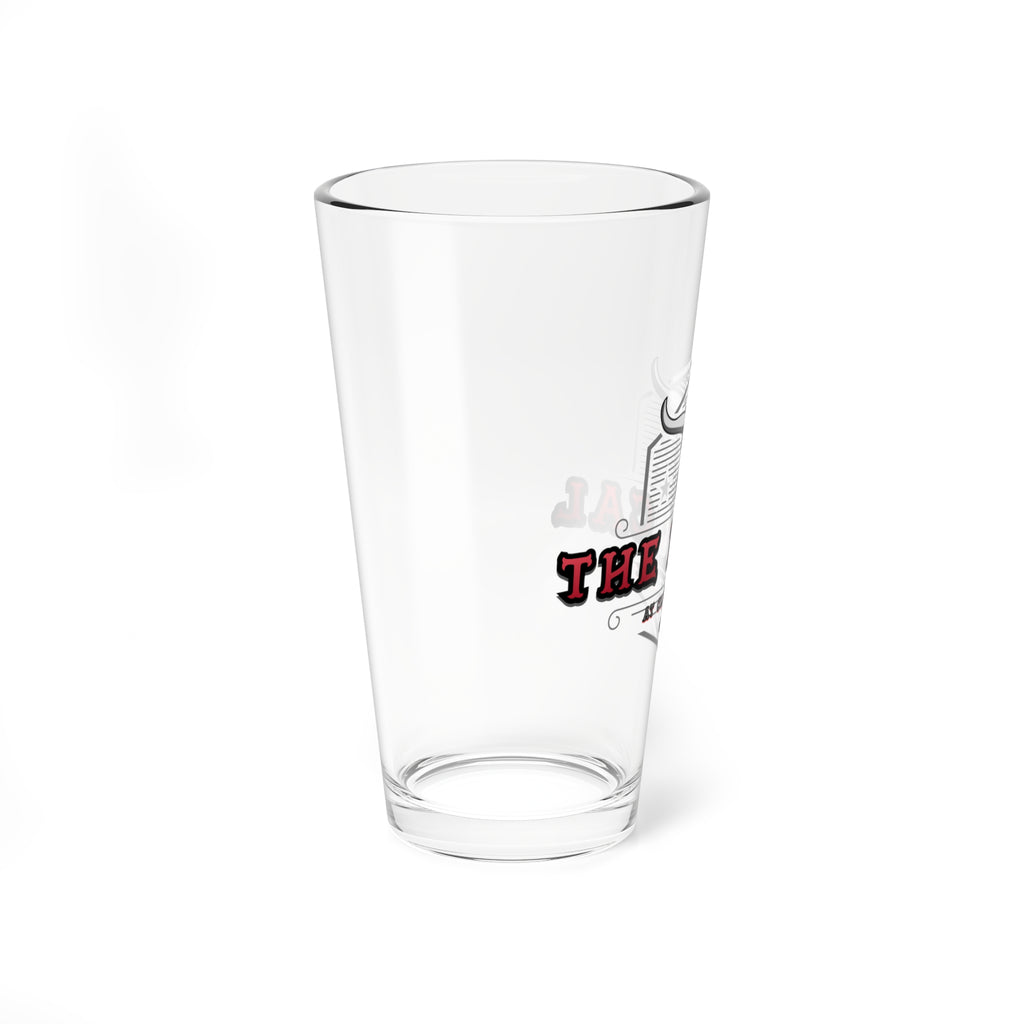 Western Skull Logo Mixing Glass, 16 oz — Barware Pint Glass for Home Bartenders