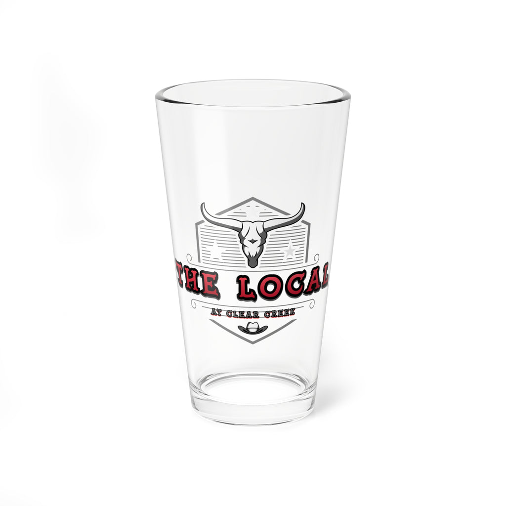 Western Skull Logo Mixing Glass, 16 oz — Barware Pint Glass for Home Bartenders