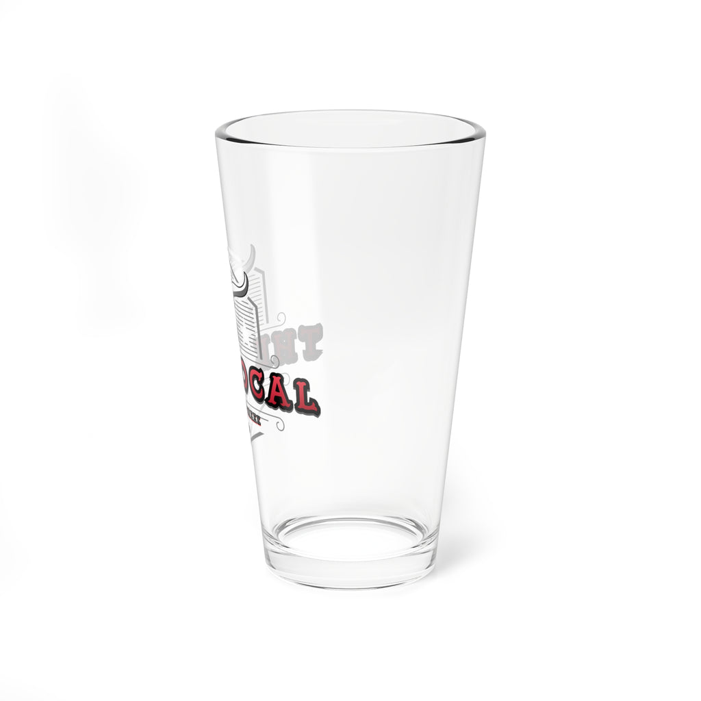Western Skull Logo Mixing Glass, 16 oz — Barware Pint Glass for Home Bartenders